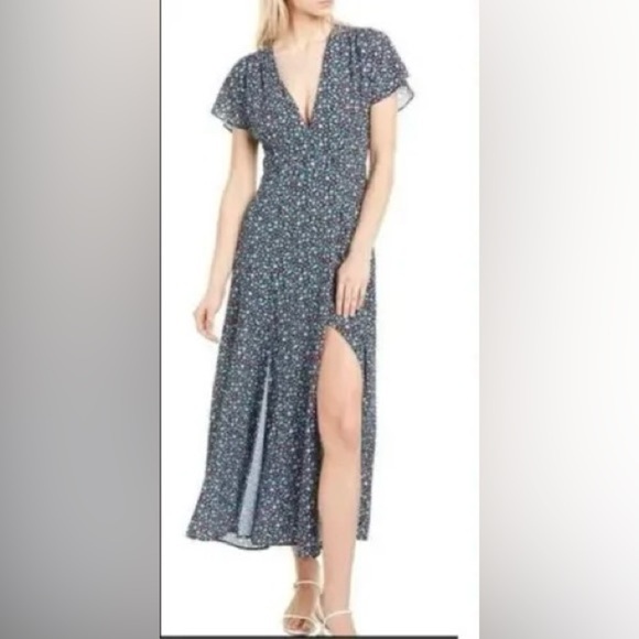 NWT gorgeous French Connection maxi double slit dress - Picture 5 of 5